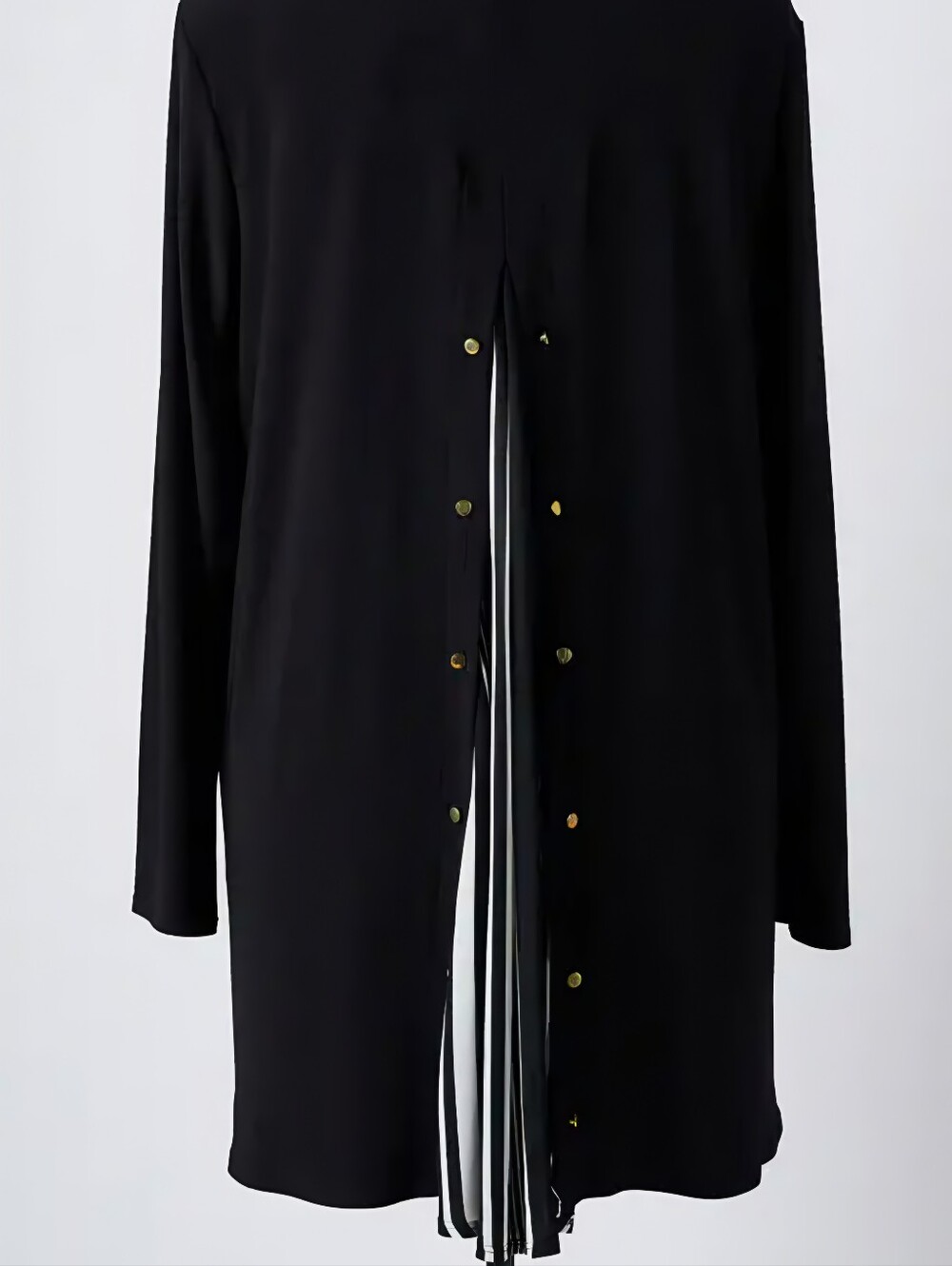 Joseph Ribkoff Black Tunic With Striped Insert Size16 - Picture 4 of 8